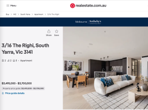 A listing lacking a reserve
